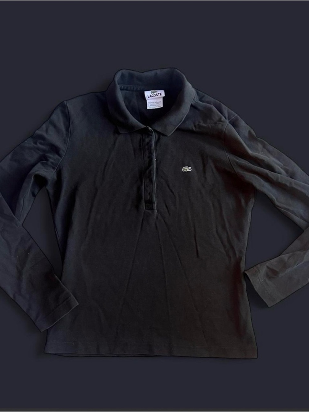 Women’s Lacoste Black Womens Snap Button Polo